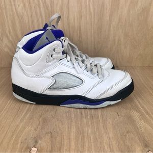 Jordan 5 Retro (PS) Size 3Y White/Dark Concord-Black 440889-141